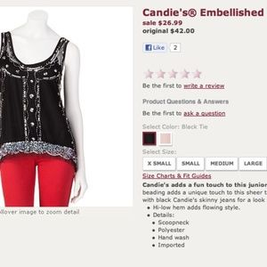 NWT CANDIE'S TANK womens/Juniors Size L